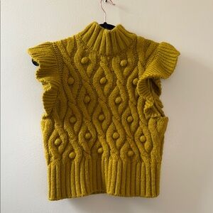 Mustard Cable Knit Sweater